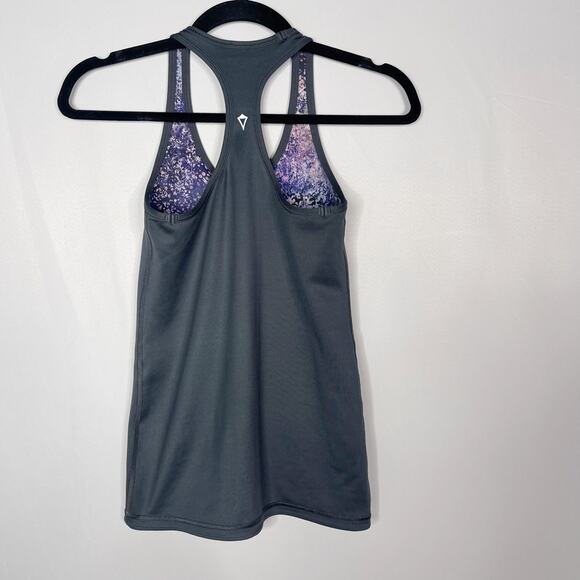 Ivivva by Lululemon Girls 12 Purple Gray Reversible Racerback Tank Top Galaxy - Picture 8 of 10